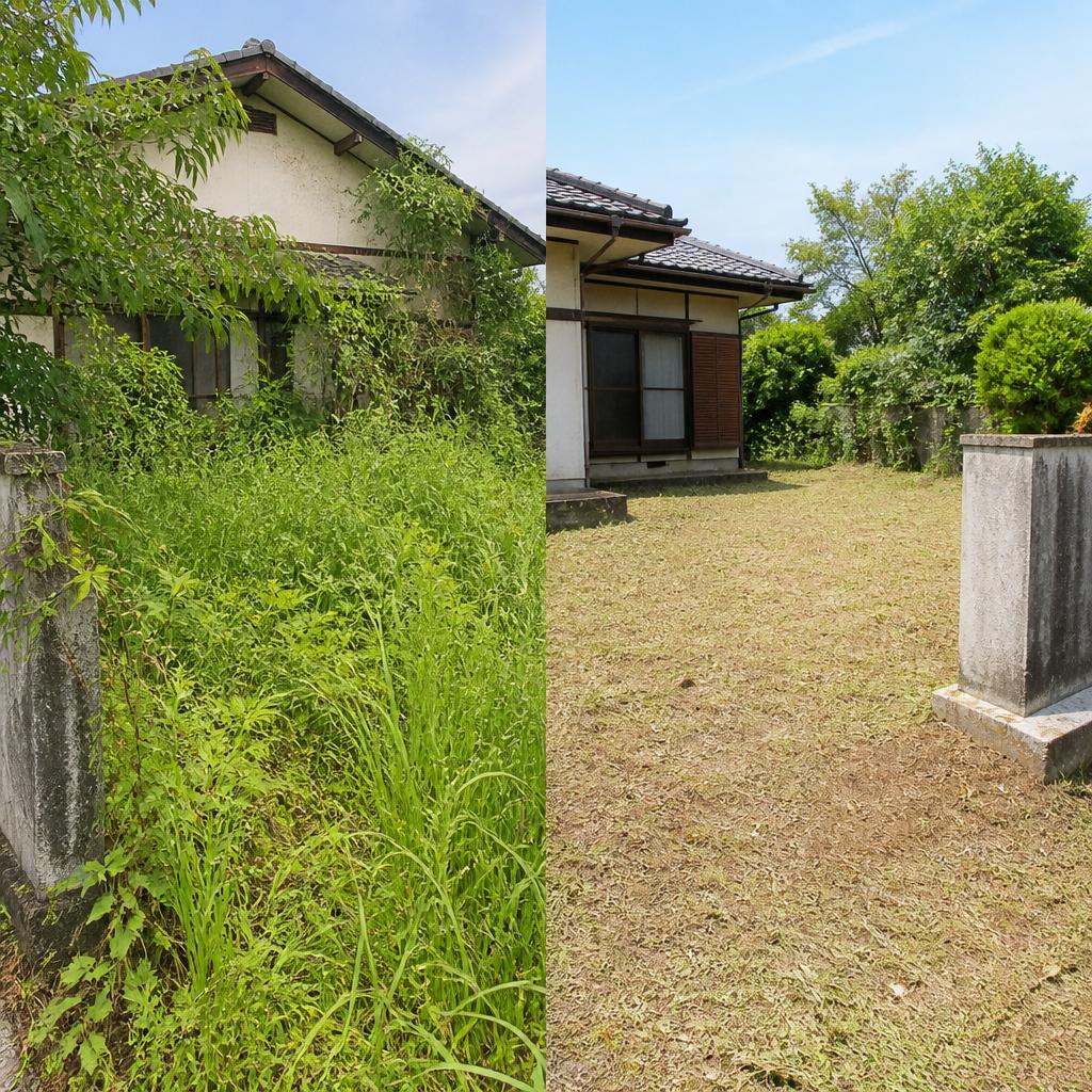 空き家の草刈り、放置する前に！あなたの大切な資産を守るために、今すぐプロにお任せ！