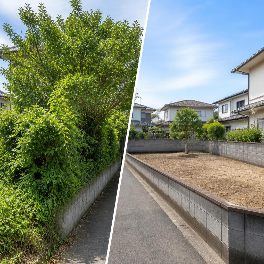 熊本市南区の伐採はお任せ！安くて安心、越境トラブルともおさらば！
