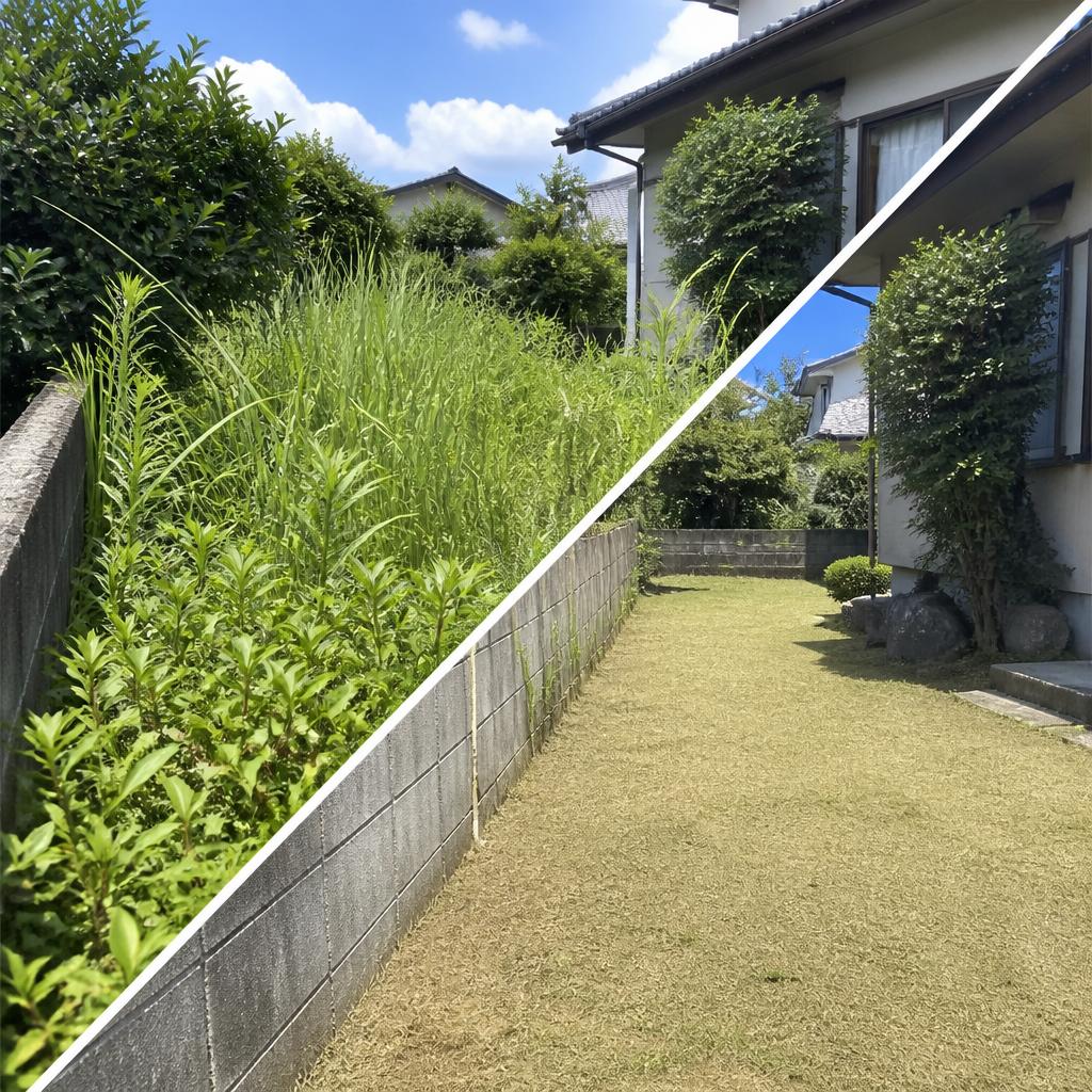 玉名市での草刈りならお任せください！快適なお庭を実現し、近隣トラブルを未然に防ぐプロの技術！